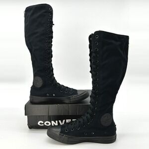 Converse Chuck Taylor All Star XXHI Womens Size 7.5 Knee High Black NEW A12325C
